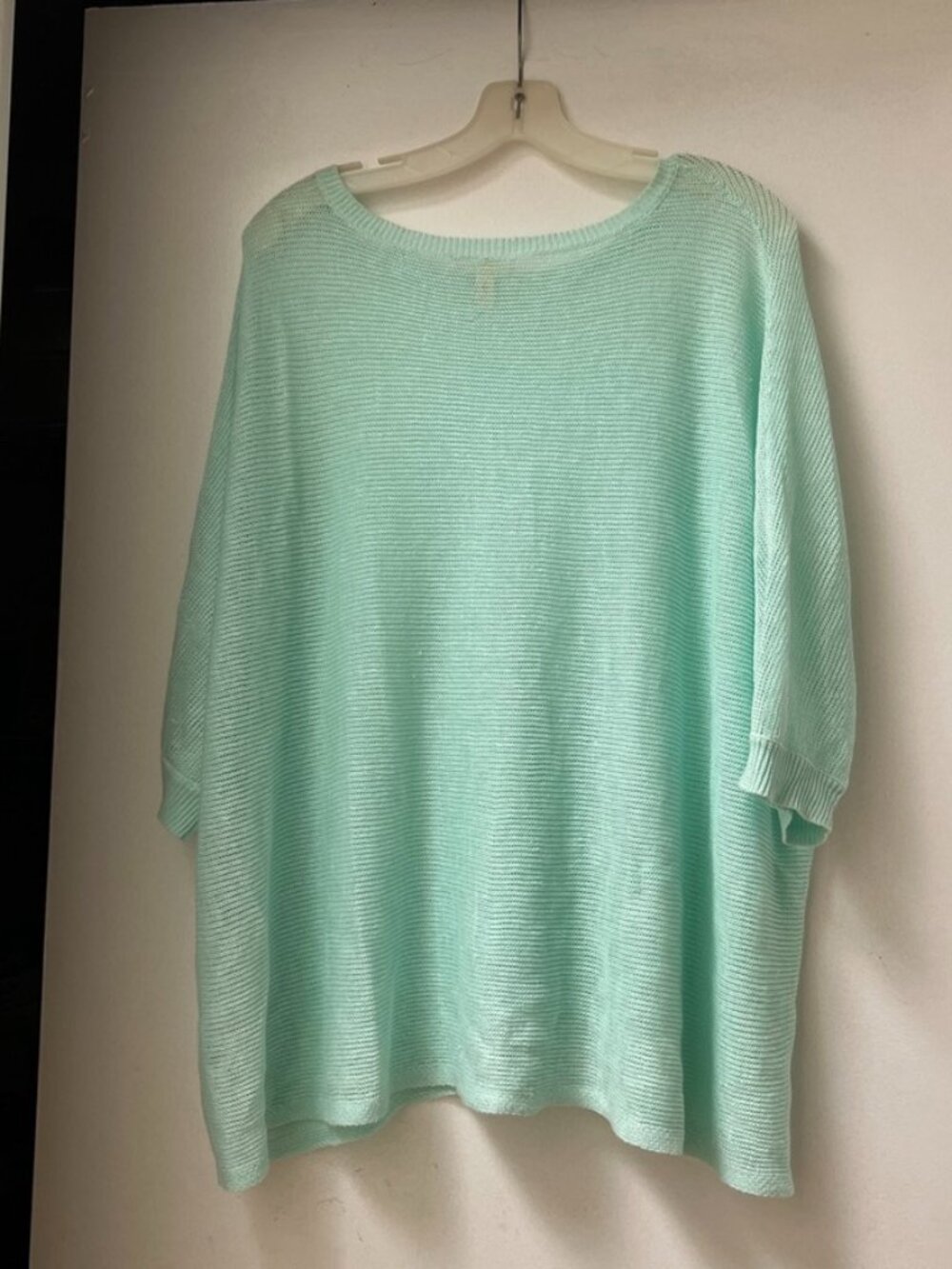 Eileen Fisher Knit Mint Green Top Sz M (Large)